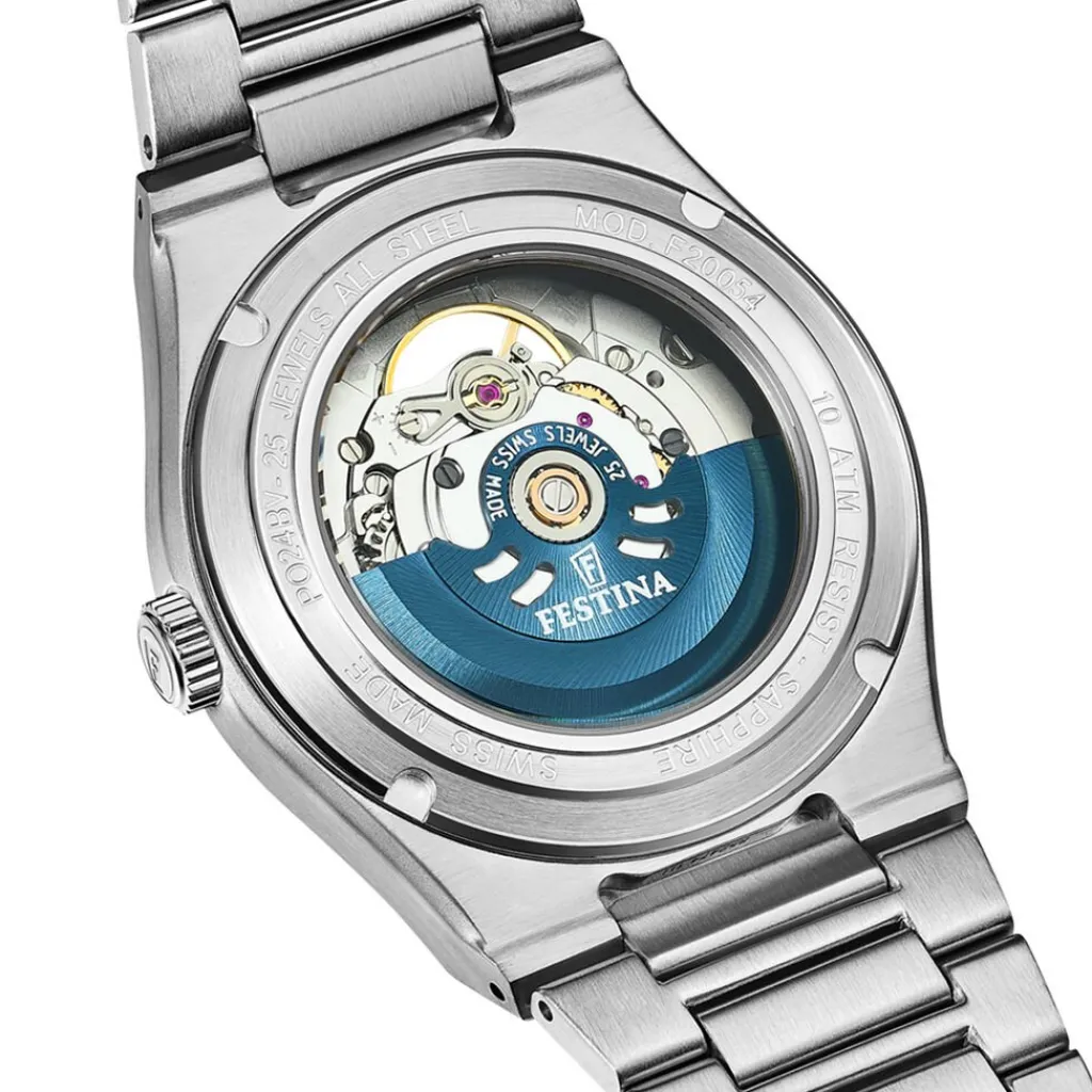 FESTINA SWISS MADE Montre Automatic 35 Bleu Sky Hot