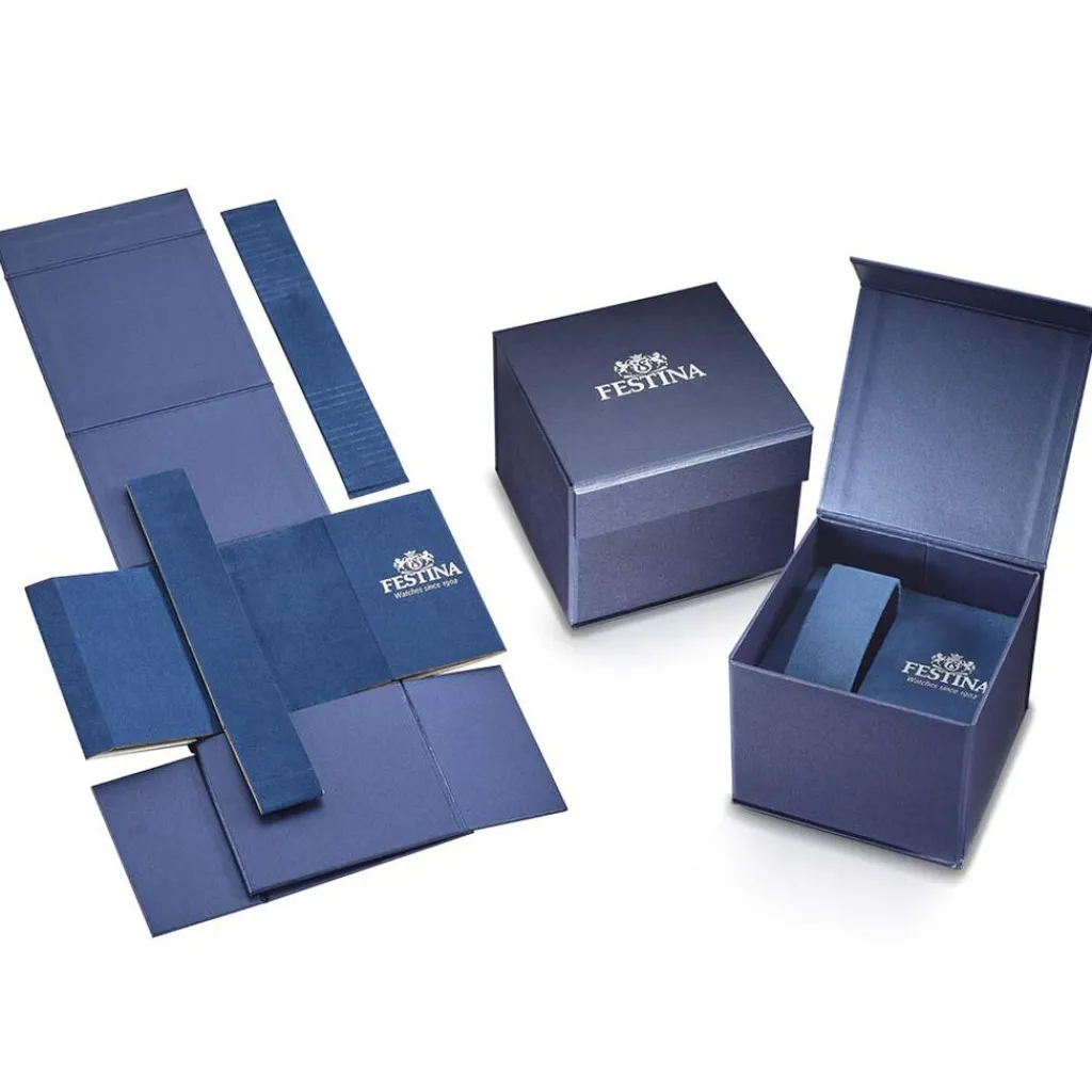 FESTINA Montre the Originals/diver Bleu Sky cadran argenté fond bleu sky bracelet acier argenté Clearance