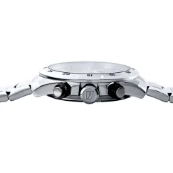 FESTINA Montre Timeless Chronograph Bleu cadran argenté fond bleu bracelet acier argenté Outlet