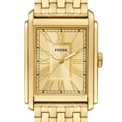 FOSSIL Montre Carraway Doré cadran doré fond doré bracelet acier doré Best