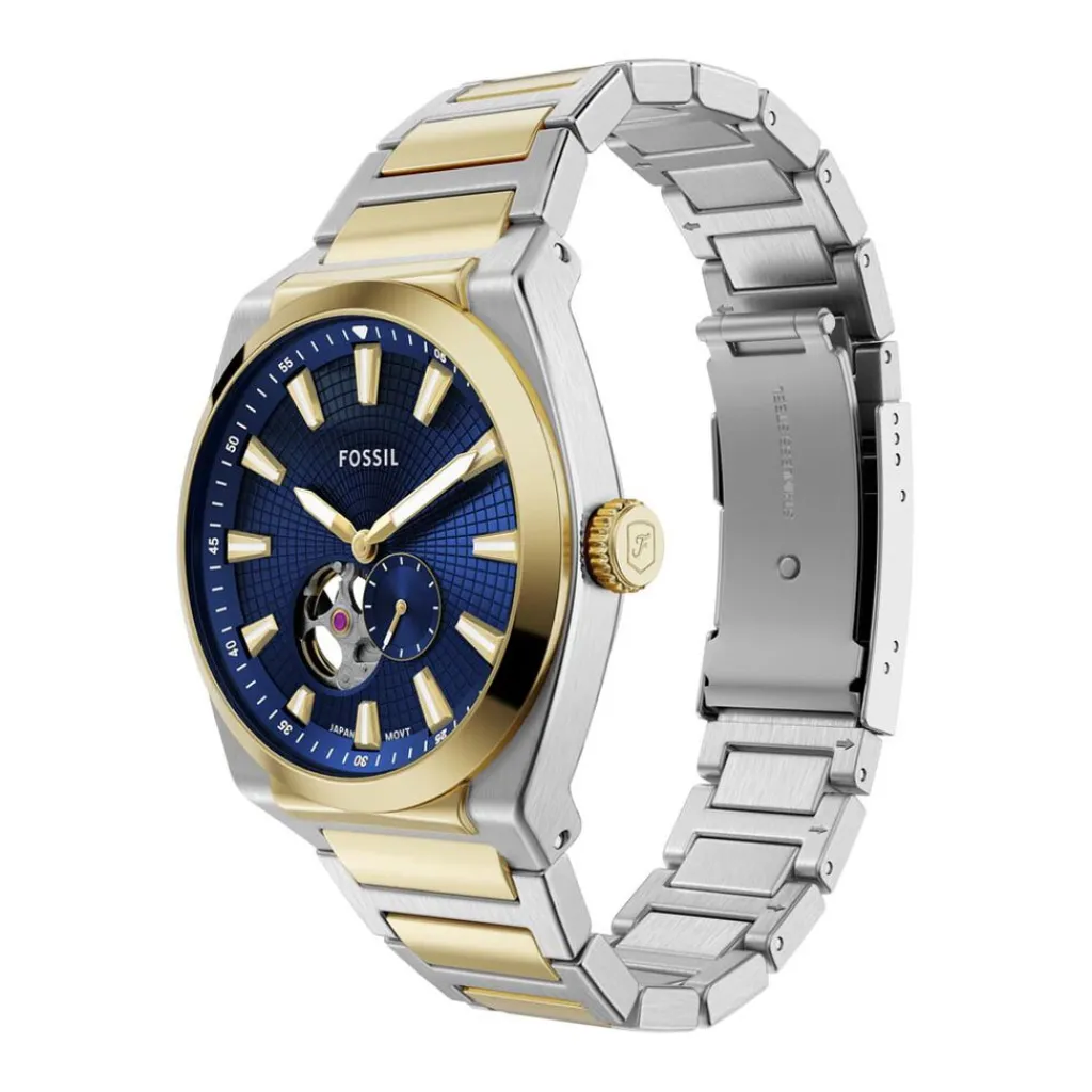 FOSSIL Montre Everett Automatic Bleu New