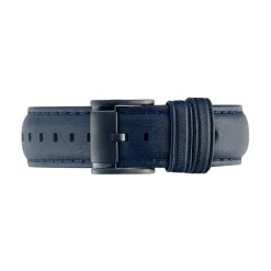 FOSSIL Montre Grant 2 Tons cadran noir fond noir bracelet cuir bleu Online