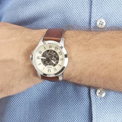 FOSSIL Montre Grant Automatique Beige New