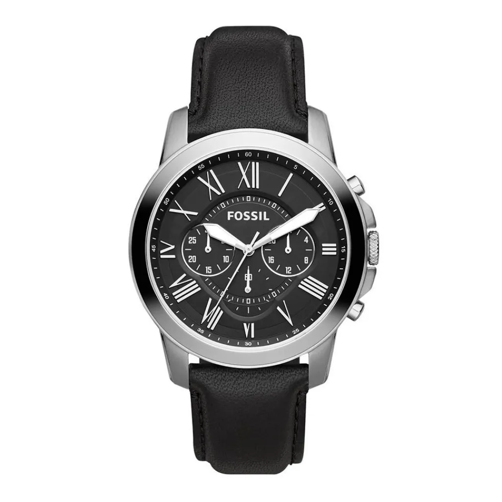 FOSSIL Montre Grant Noir Sale