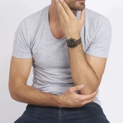 FOSSIL Montre Machine Marron Outlet