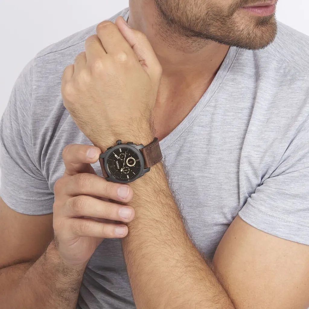 FOSSIL Montre Machine Marron Outlet