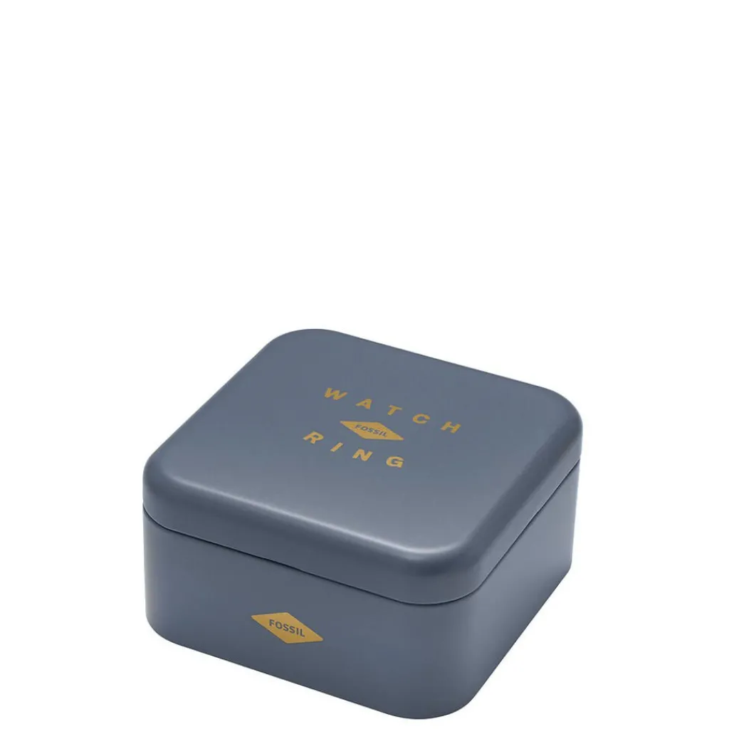 FOSSIL Montre Watch Ring Doré cadran doré fond doré bracelet acier doré Discount