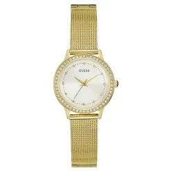 GUESS Montre Chelsea Argent cadran doré fond argenté bracelet acier doré Online