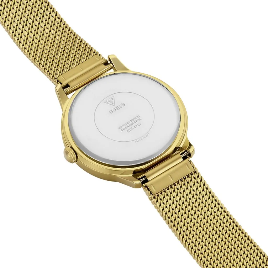 GUESS Montre Chelsea Argent cadran doré fond argenté bracelet acier doré Online