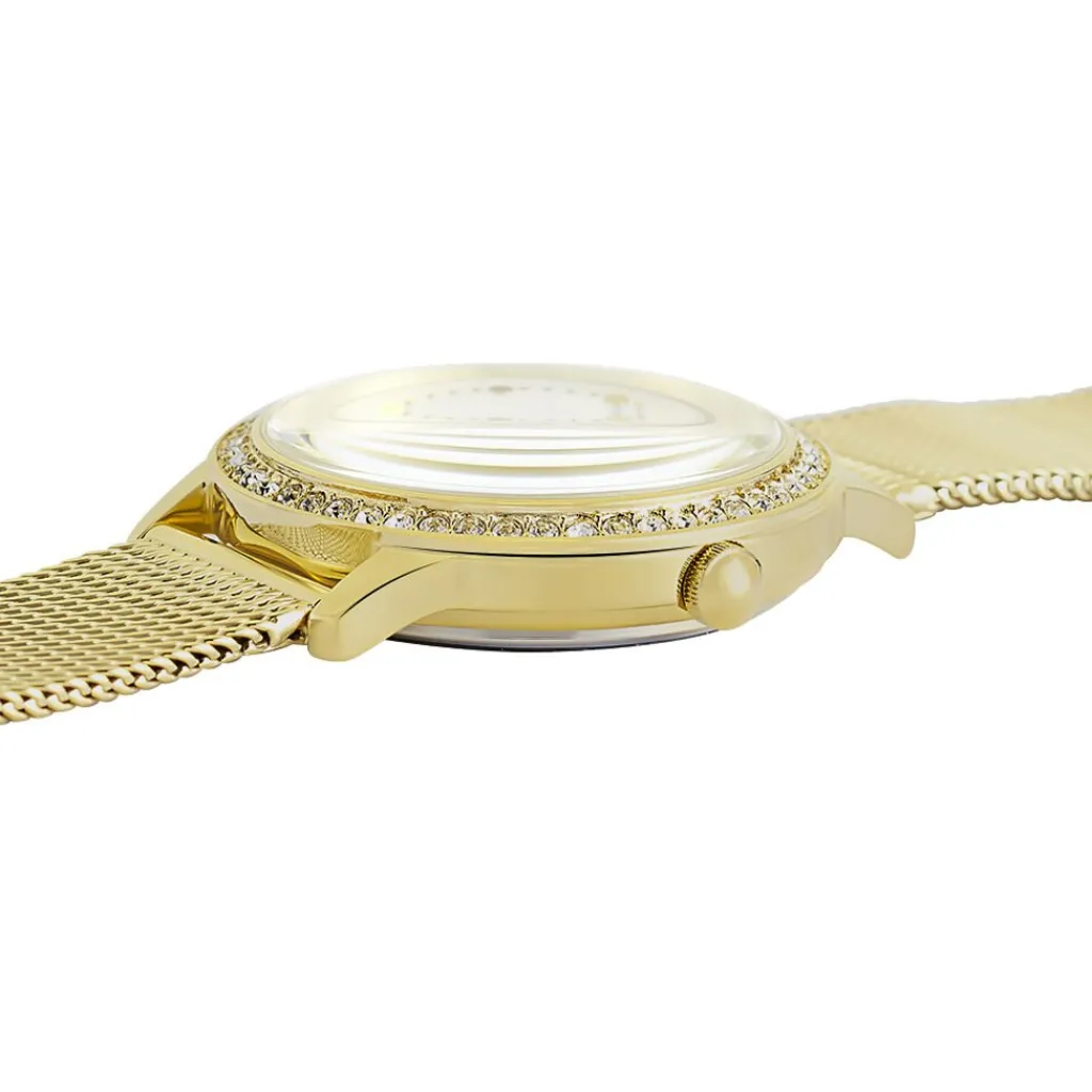 GUESS Montre Chelsea Argent cadran doré fond argenté bracelet acier doré Online