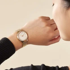 GUESS Montre Chelsea Argent cadran doré fond argenté bracelet acier doré Online