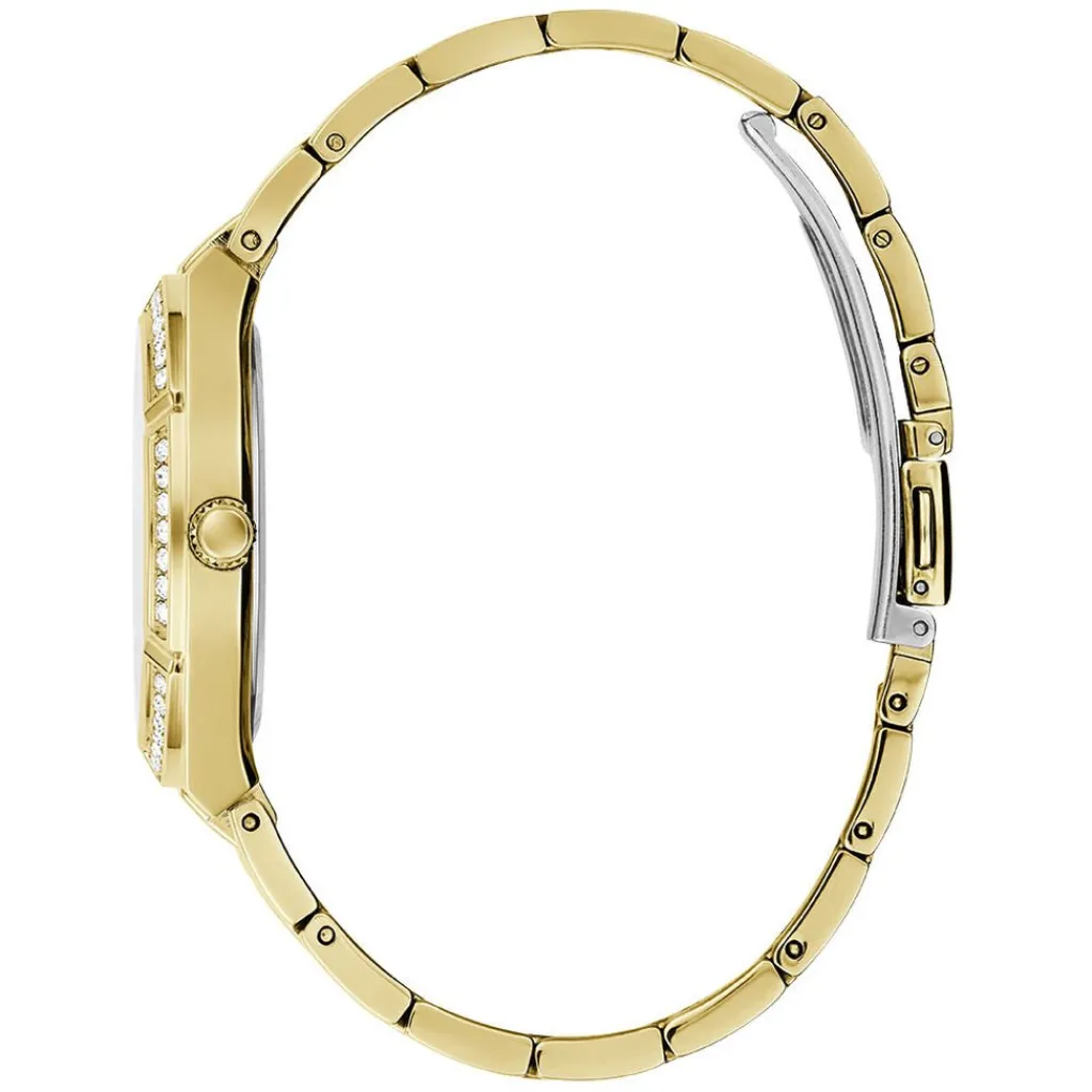 GUESS Montre Cosmo Vert cadran doré fond vert bracelet acier doré