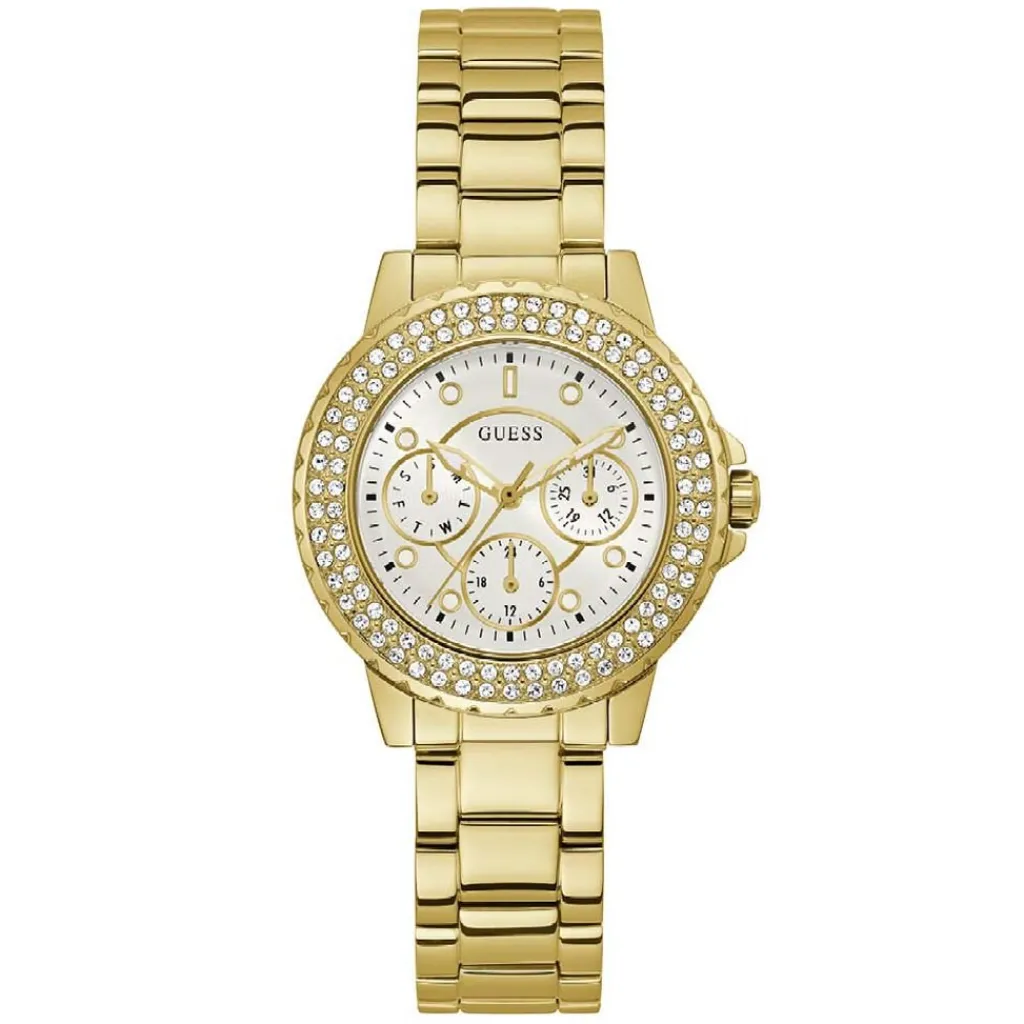 GUESS Montre Crown Jewel Blanc Outlet