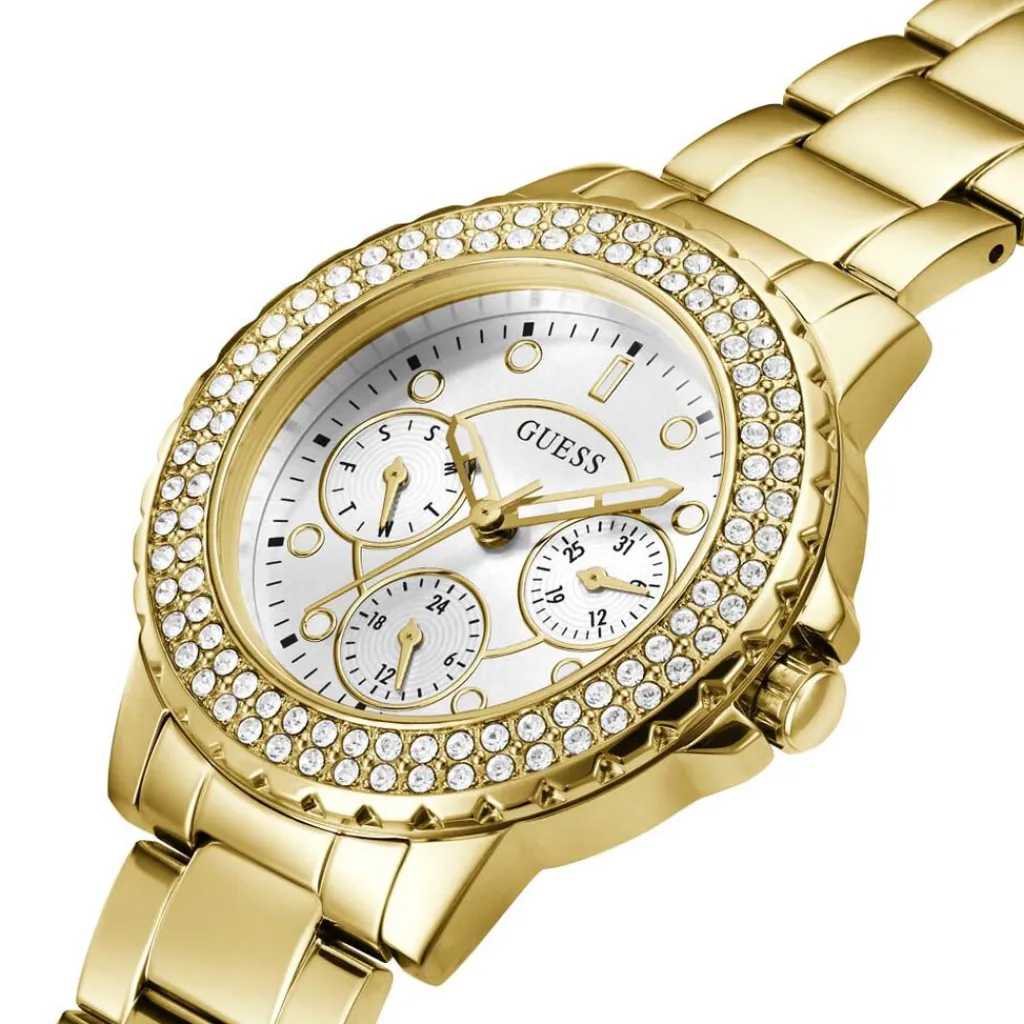 GUESS Montre Crown Jewel Blanc Outlet