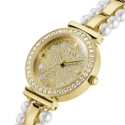 GUESS Montre Gala Champagne cadran doré fond champagne bracelet acier doré Discount