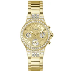 GUESS Montre Moonlight Champagne cadran doré fond champagne bracelet acier doré Sale
