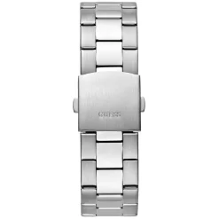 GUESS Montre Parker Noir cadran argenté fond noir bracelet acier argenté Online