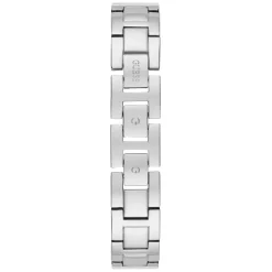 GUESS Montre Serena Blanc cadran argenté fond blanc bracelet acier argenté Outlet