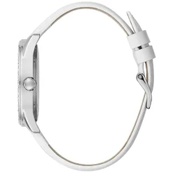 GUESS Montre Sugar Blanc cadran gris fond blanc bracelet cuir blanc Online