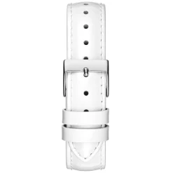 GUESS Montre Sugar Blanc cadran gris fond blanc bracelet cuir blanc Online