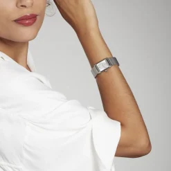 HERBELIN Montre Art Deco Argent cadran argenté fond argenté bracelet acier argenté Online