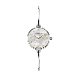 HERBELIN Montre Fil Nacre Blanche cadran argenté fond nacre blanche bracelet acier argenté Clearance