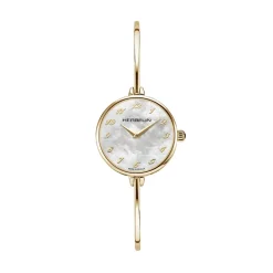 HERBELIN Montre Fil Nacre Blanche cadran doré fond nacre blanche bracelet acier doré Best