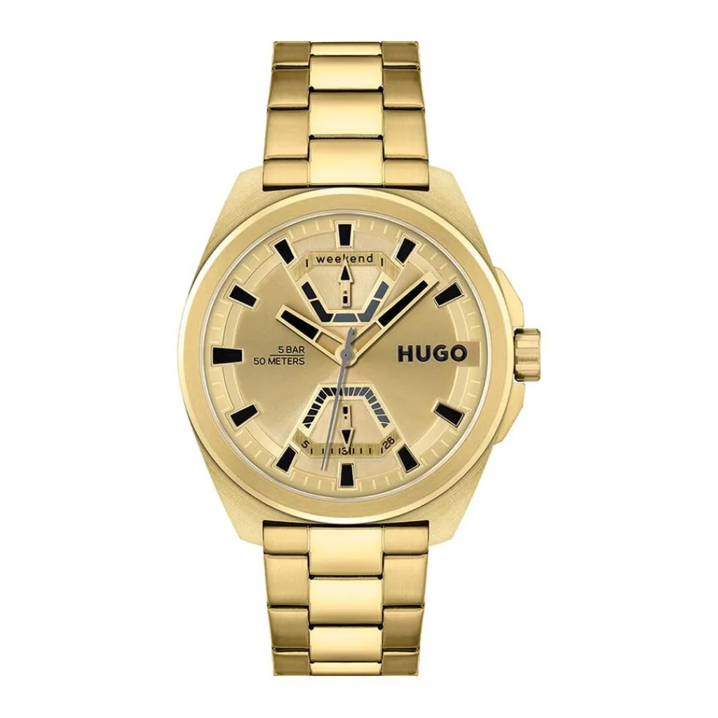 HUGO Montre Expose Doré Clearance