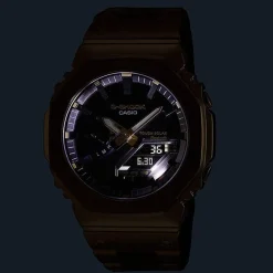 CASIO G-SHOCK Montre Hybride Classic Noir cadran doré fond noir bracelet acier doré Hot