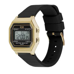 ICE WATCH Montre Digit Retro cadran doré bracelet silicone noir Hot