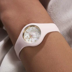ICE WATCH Montre Fantasia Blanc cadran rose fond blanc bracelet silicone rose Discount