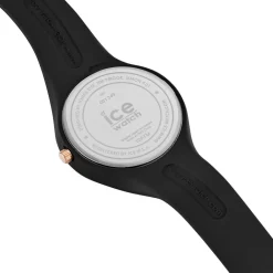 ICE WATCH Montre Glam Noir cadran noir fond noir bracelet silicone noire Hot