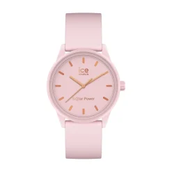 ICE WATCH Montre Solar Power Rose cadran rose fond rose bracelet silicone rose Hot