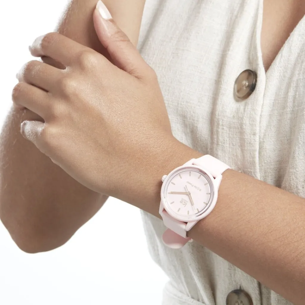 ICE WATCH Montre Solar Power Rose cadran rose fond rose bracelet silicone rose Hot