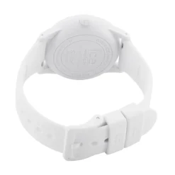 ICE WATCH Montre Solar Power Bleu cadran blanc fond bleu bracelet silicone blanc Outlet