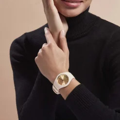 ICE WATCH Montre Sunset Multicolore cadran beige fond multicolore bracelet silicone beige Outlet