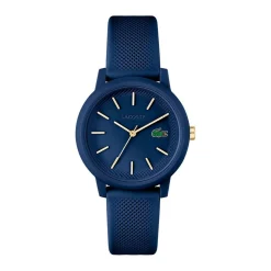 LACOSTE Montre 12.12 Bleu cadran bleu fond bleu bracelet silicone bleu Sale