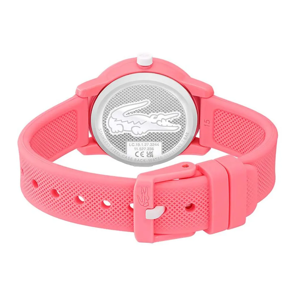 LACOSTE Montre 12.12 Kids Rose cadran rose fond rose bracelet silicone rose Hot