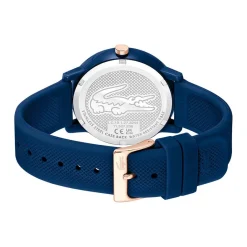LACOSTE Montre 12.12 Bleu cadran bleu fond bleu bracelet silicone bleu Sale