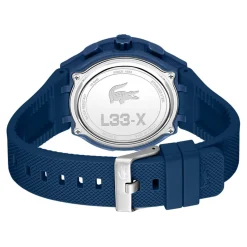 LACOSTE Montre Lc33 Bleu cadran bleu fond bleu bracelet silicone bleu New