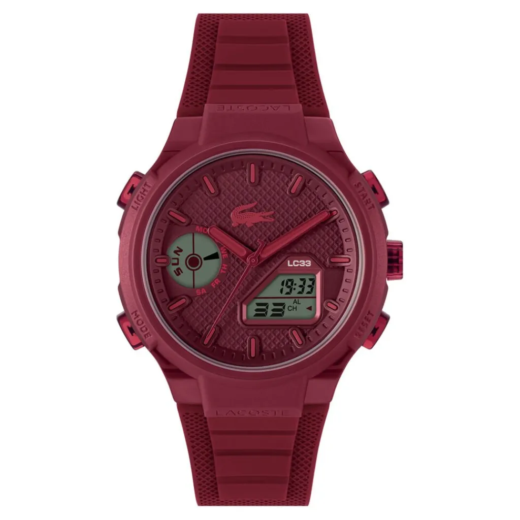 LACOSTE Montre Lc33 Bordeaux Discount