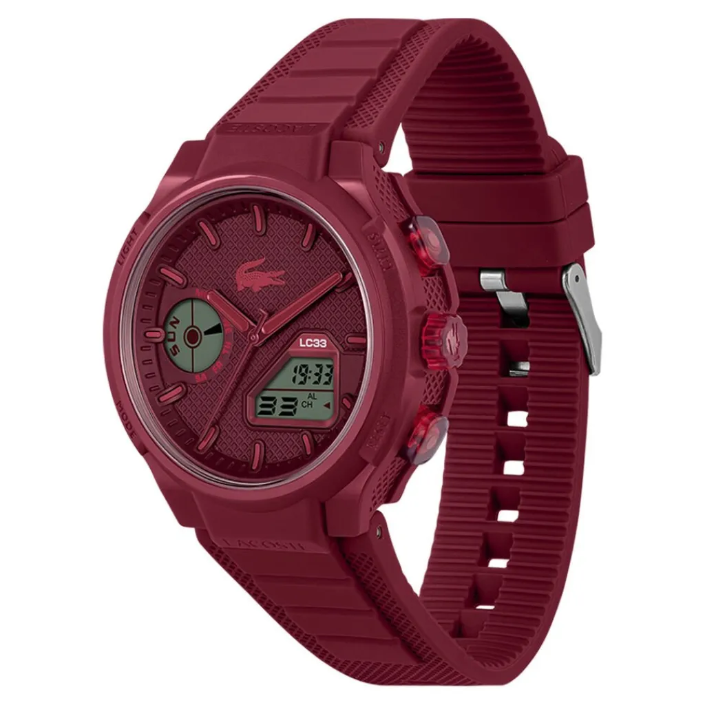 LACOSTE Montre Lc33 Bordeaux Discount