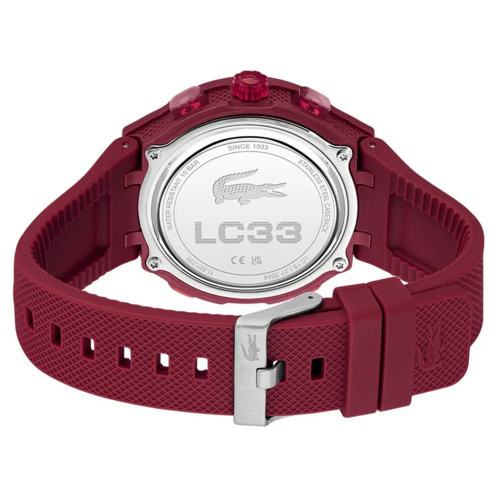 LACOSTE Montre Lc33 Bordeaux Discount