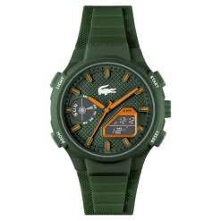 LACOSTE Montre Lc33 Kaki cadran kaki fond kaki bracelet silicone kaki Discount