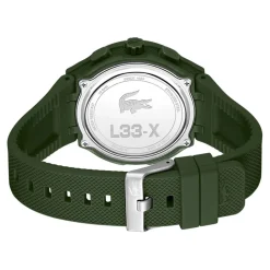 LACOSTE Montre Lc33 Kaki cadran kaki fond kaki bracelet silicone kaki Discount