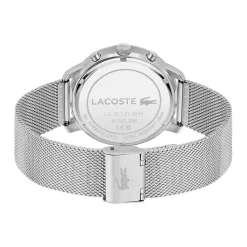 LACOSTE Montre Replay Bleu cadran argenté fond bleu bracelet acier argenté Outlet