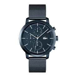 LACOSTE Montre Replay Bleu cadran bleu fond bleu bracelet acier bleu