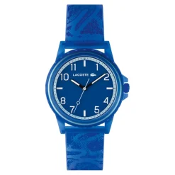 LACOSTE Montre Rider Bleu cadran bleu fond bleu bracelet silicone bleu Hot