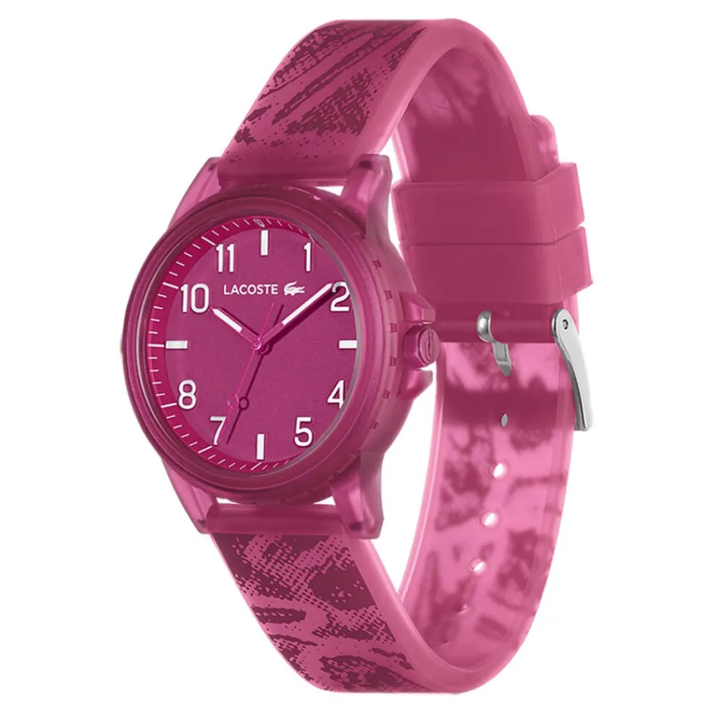 LACOSTE Montre Rider Rose cadran rose fond rose bracelet silicone rose Sale