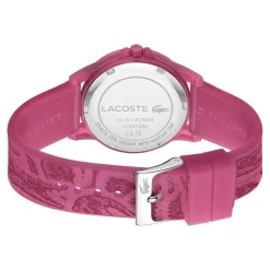 LACOSTE Montre Rider Rose cadran rose fond rose bracelet silicone rose Sale